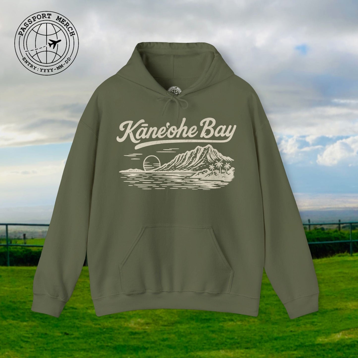Kaneohe Bay Vintage Monochrome, Hawaii Hoodie