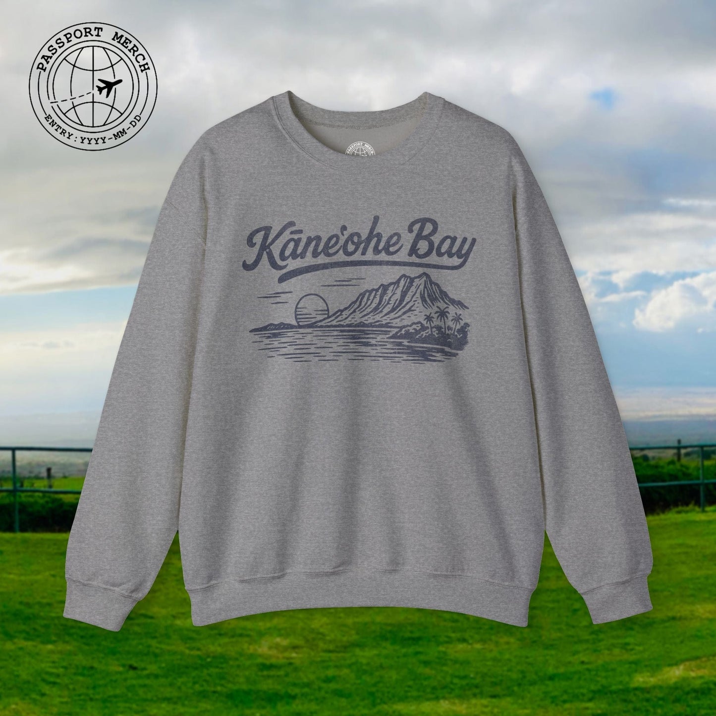 Kaneohe Bay Vintage Monochrome, Hawaii Crewneck