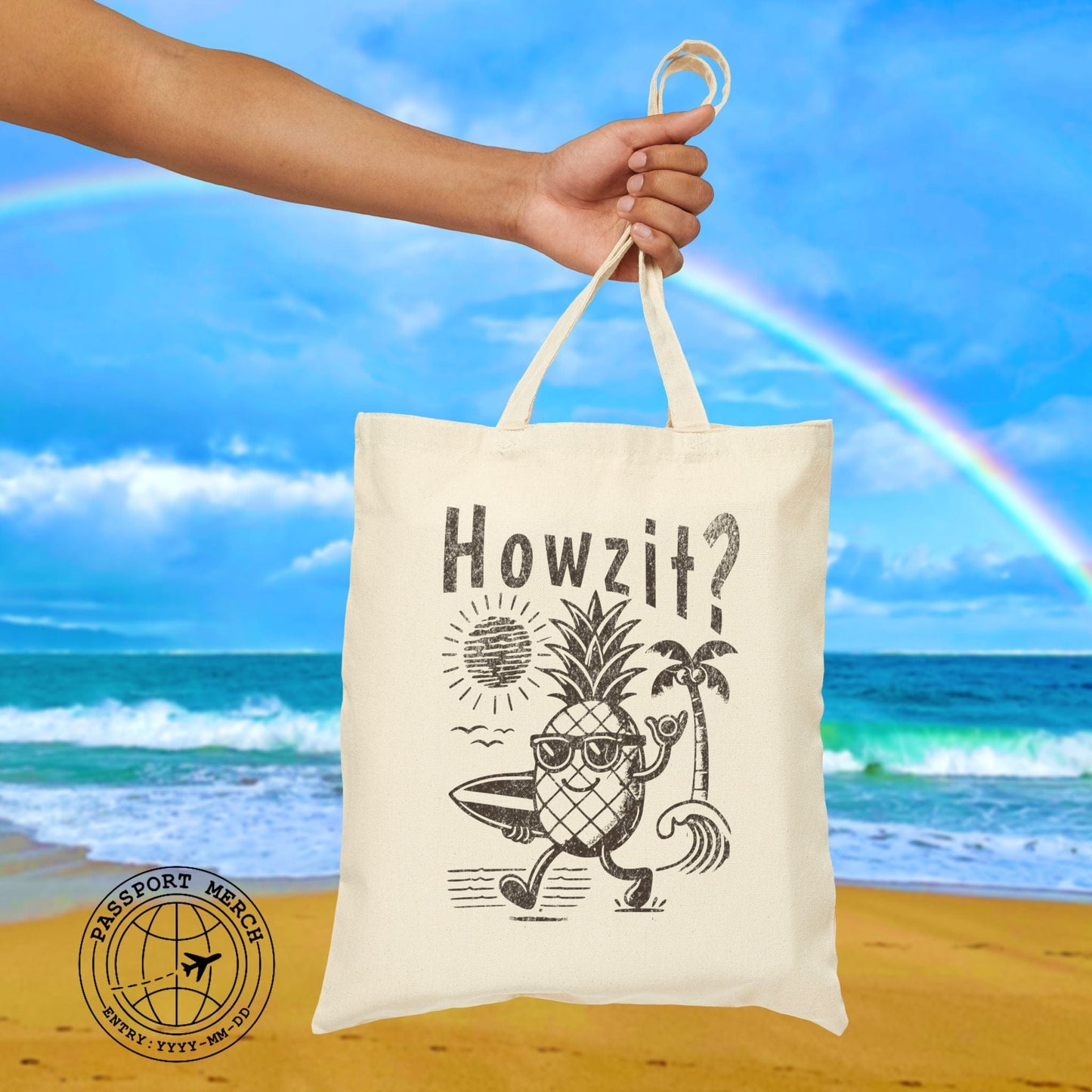 Howzit? Pineapple Shaka, Hawaii Tote Bag