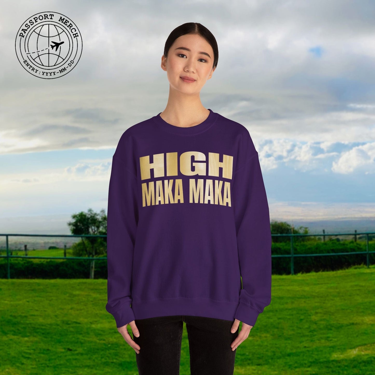 Bullion Gold High Maka Maka, Hawaii Crewneck