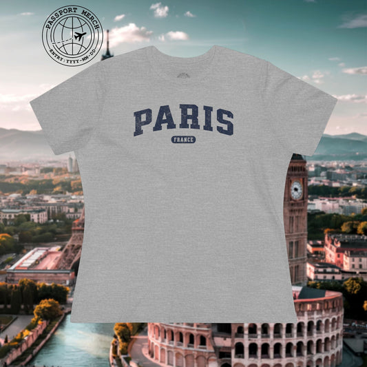 Classic Athletic (Bucket List Edition), Paris, France, Womens Fit T-Shirt