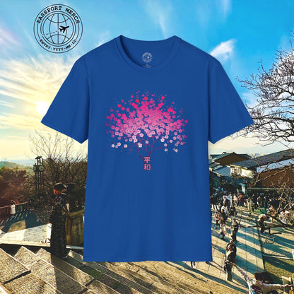 Cherry Blossoms Growing from Peace Japan T-Shirt