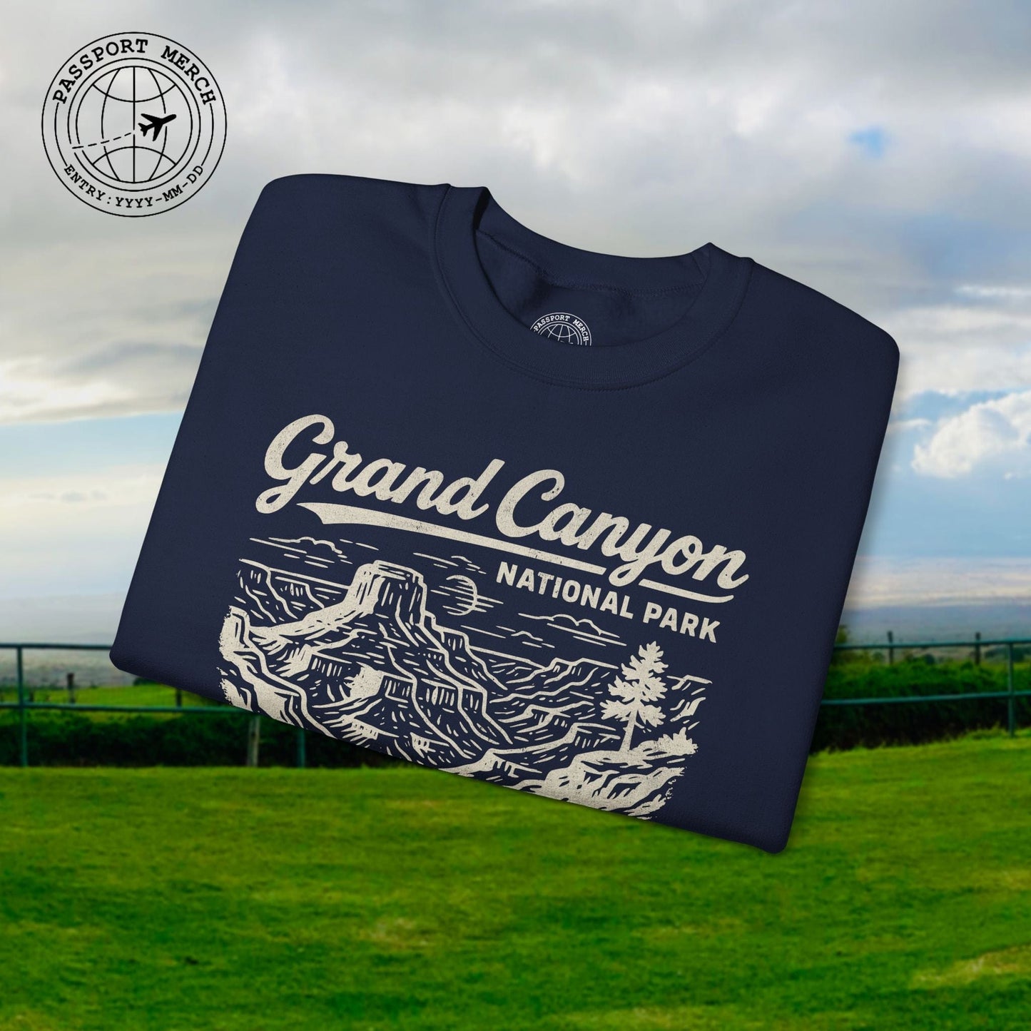 Grand Canyon National Park Vintage Monochrome, Arizona Crewneck