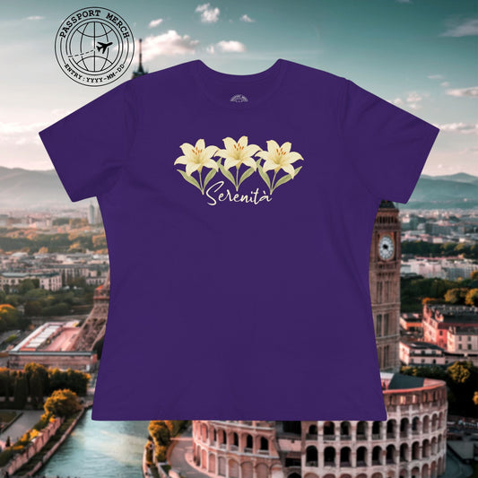 Serenita Watercolor Lily, Italy, Womens Fit T-Shirt