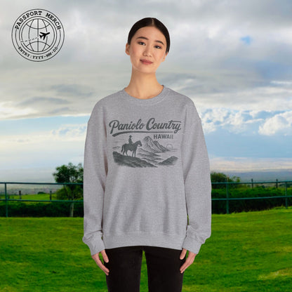 Paniolo Country Vintage Monochrome, Hawaii Crewneck
