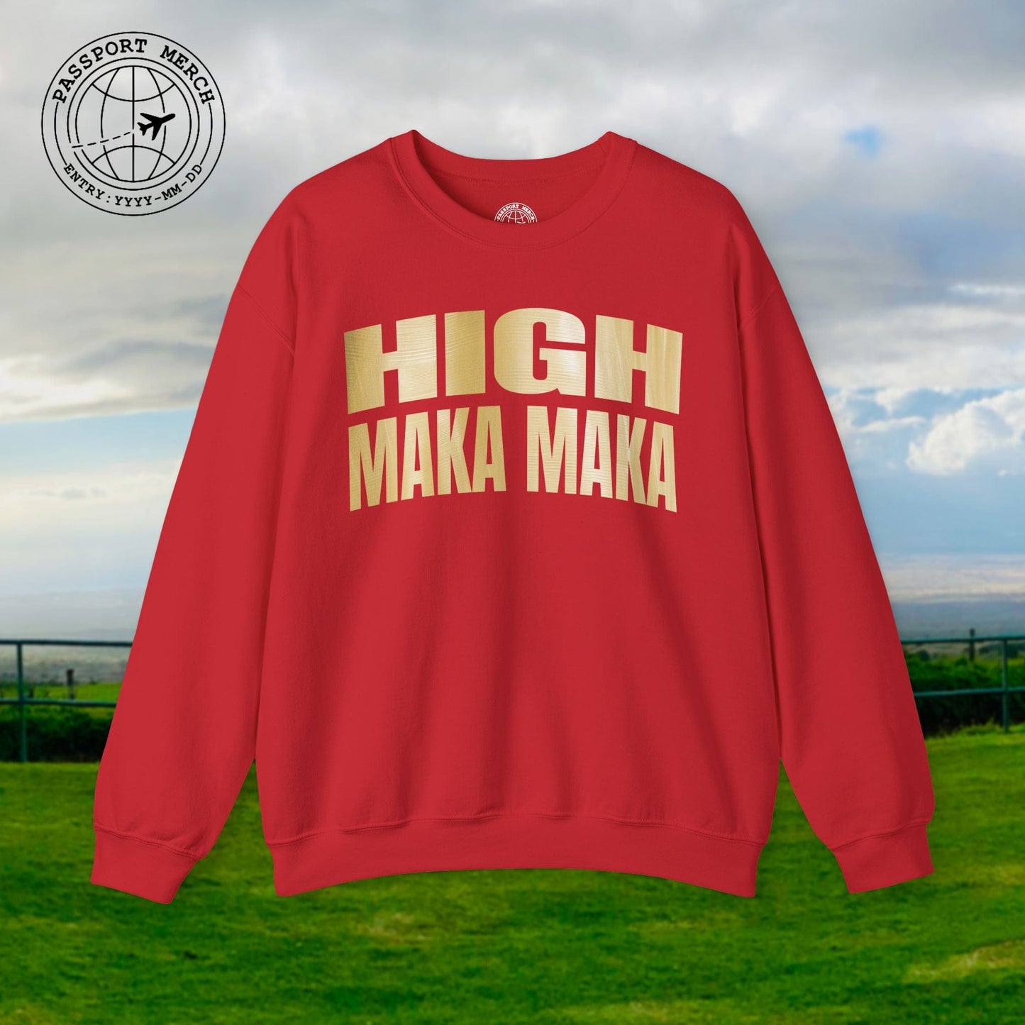 Bullion Gold High Maka Maka, Hawaii Crewneck
