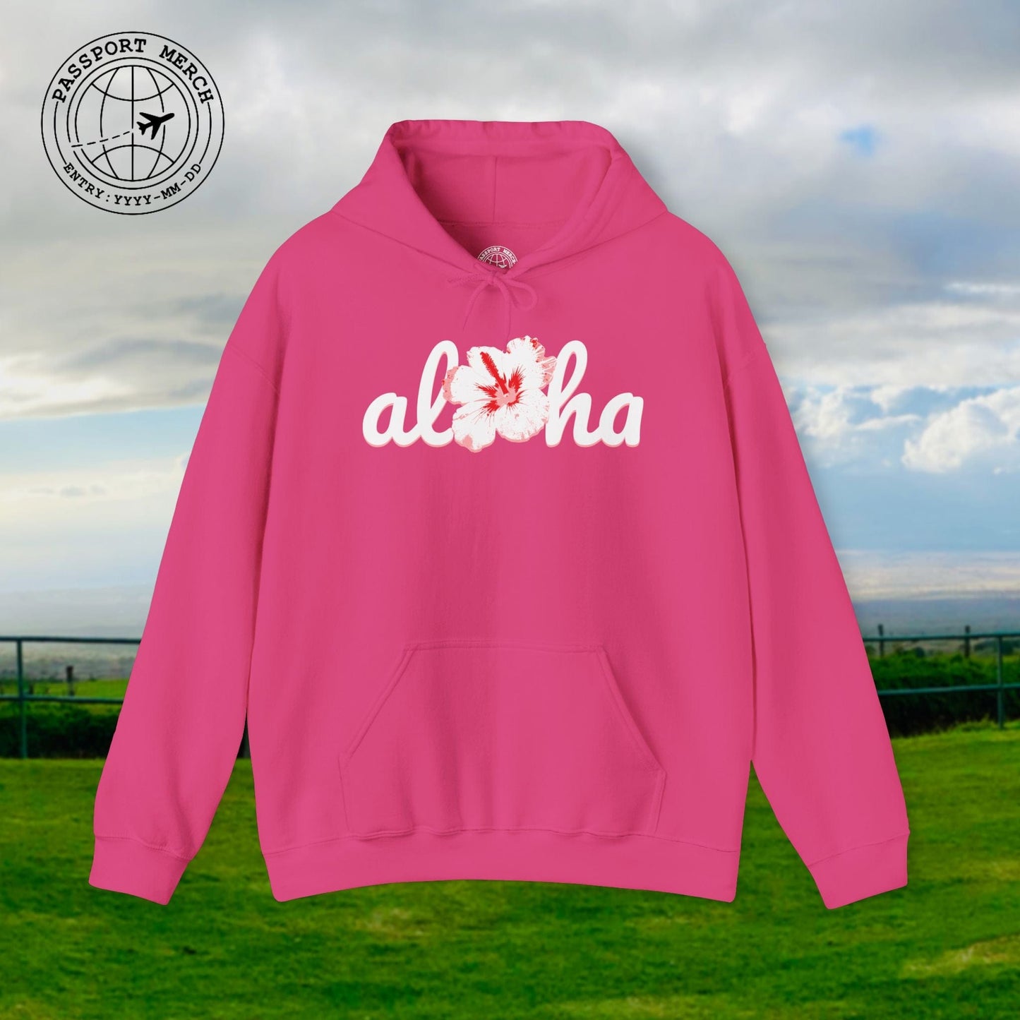 Valentine's Red Aloha Hibiscus, Hawaii Hoodie