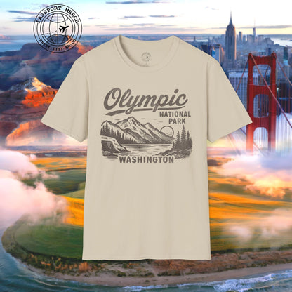 Olympic National Park Vintage Monochrome, Washington T-Shirt