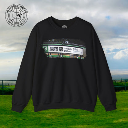 Signs of Wanderlust, Takeshita Street Harajuku Japan Crewneck