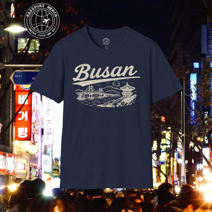 Monochrome Dreams of Busan Korea T-Shirt