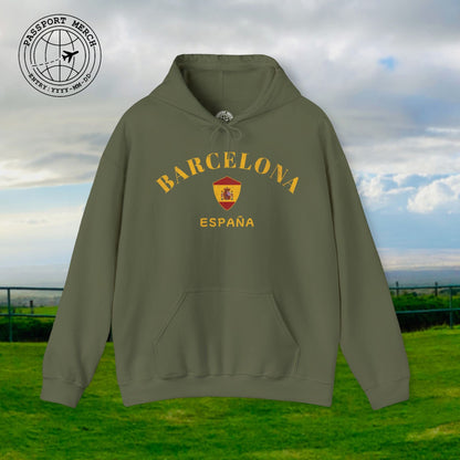 Barcelona with Coat of Arms Spain Hoodie