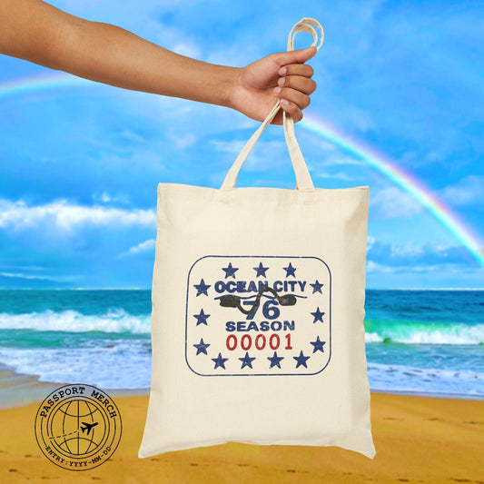 Vintage Ocean City 1976 Beach Tag, New Jersey Tote Bag