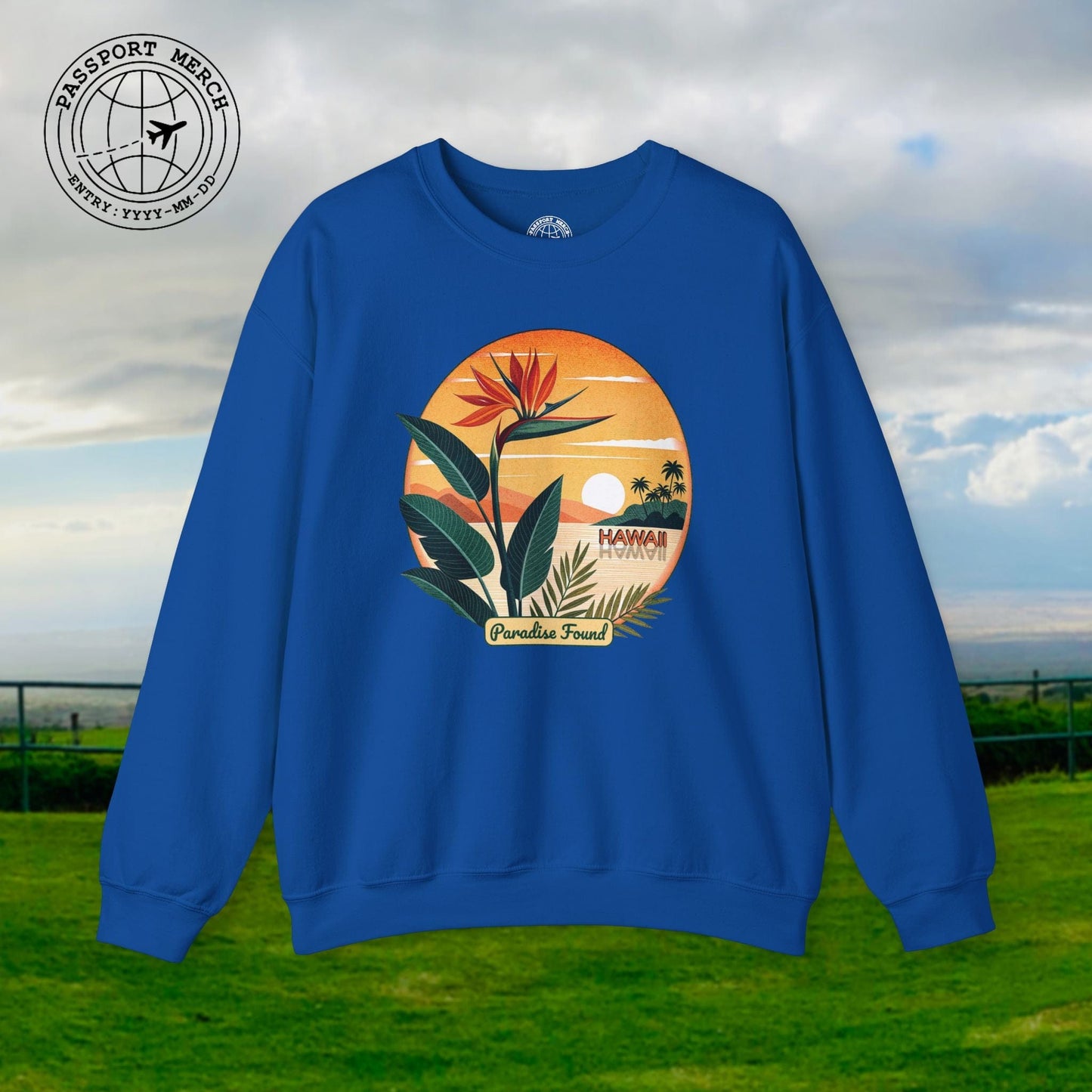 Retro (Bird of) Paradise Found, Hawaii Crewneck