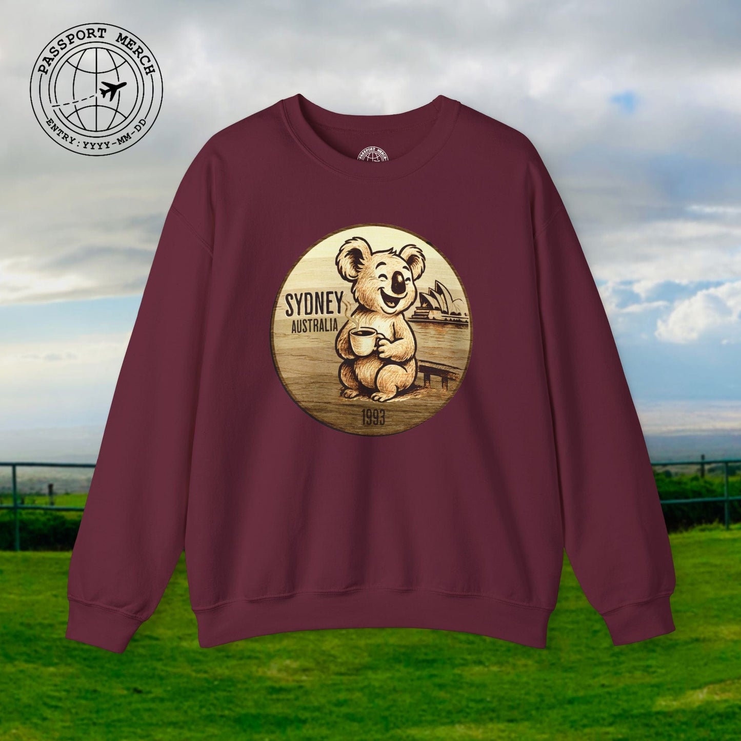 Vintage Koala & Coffee in Sydney, Australia Crewneck