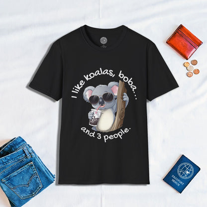 I like koalas, boba, and 3 people Australia T-Shirt