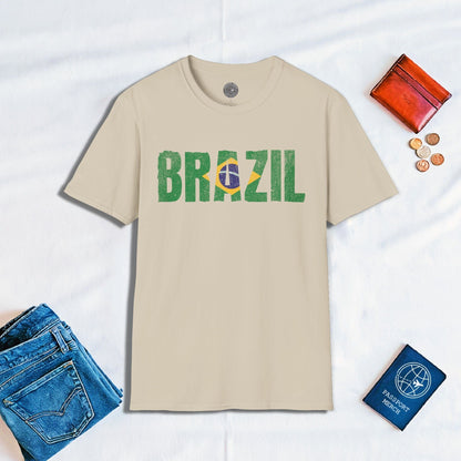 Brazil Patriotism Letter Flag T-Shirt