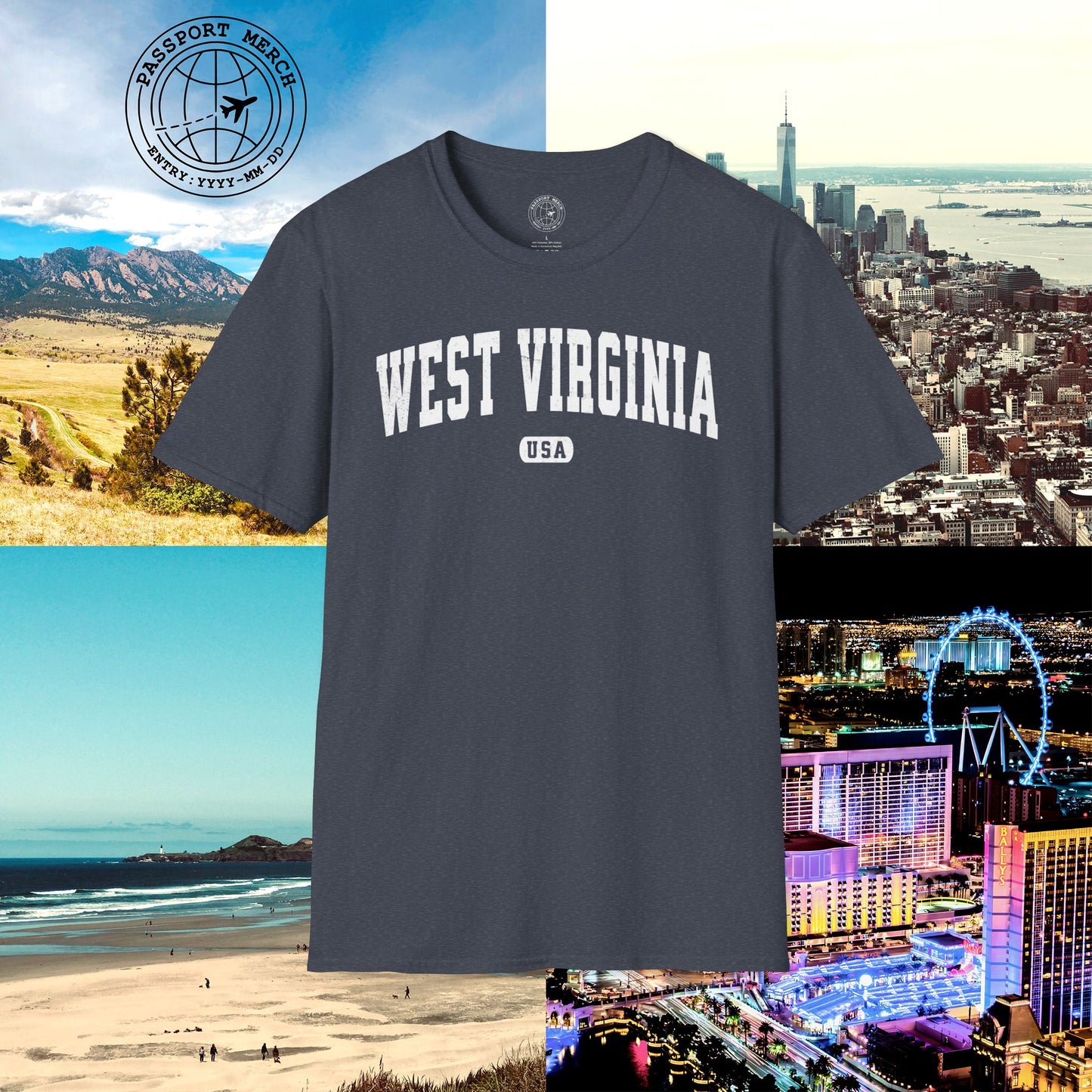 Classic Athletic, West Virginia (50 States Edition) T-Shirt