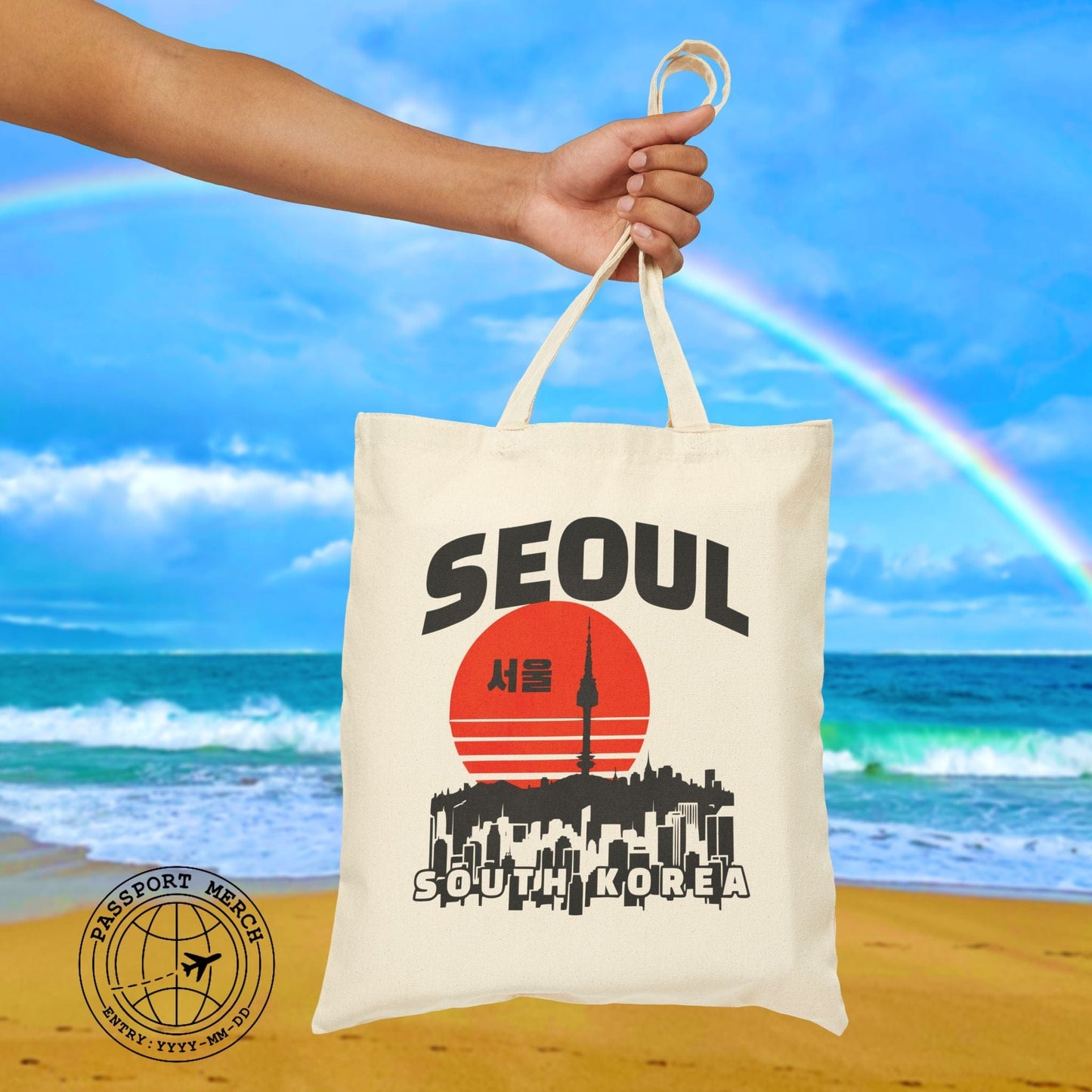 Seoul Retro Vintage Sunset, Korea Tote Bag