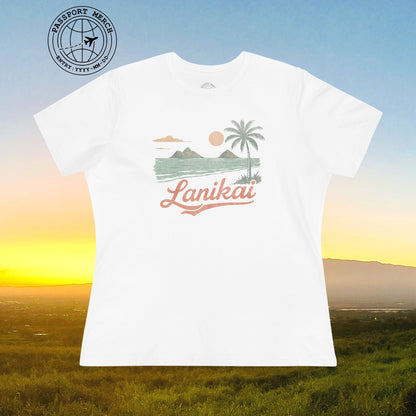 Vintage Lanikai, Oahu, Hawaii, Womens Fit T-Shirt