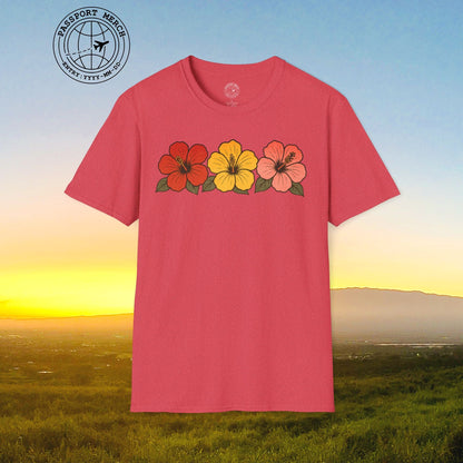 Three Vintage Hibiscus, Hawaii T-Shirt