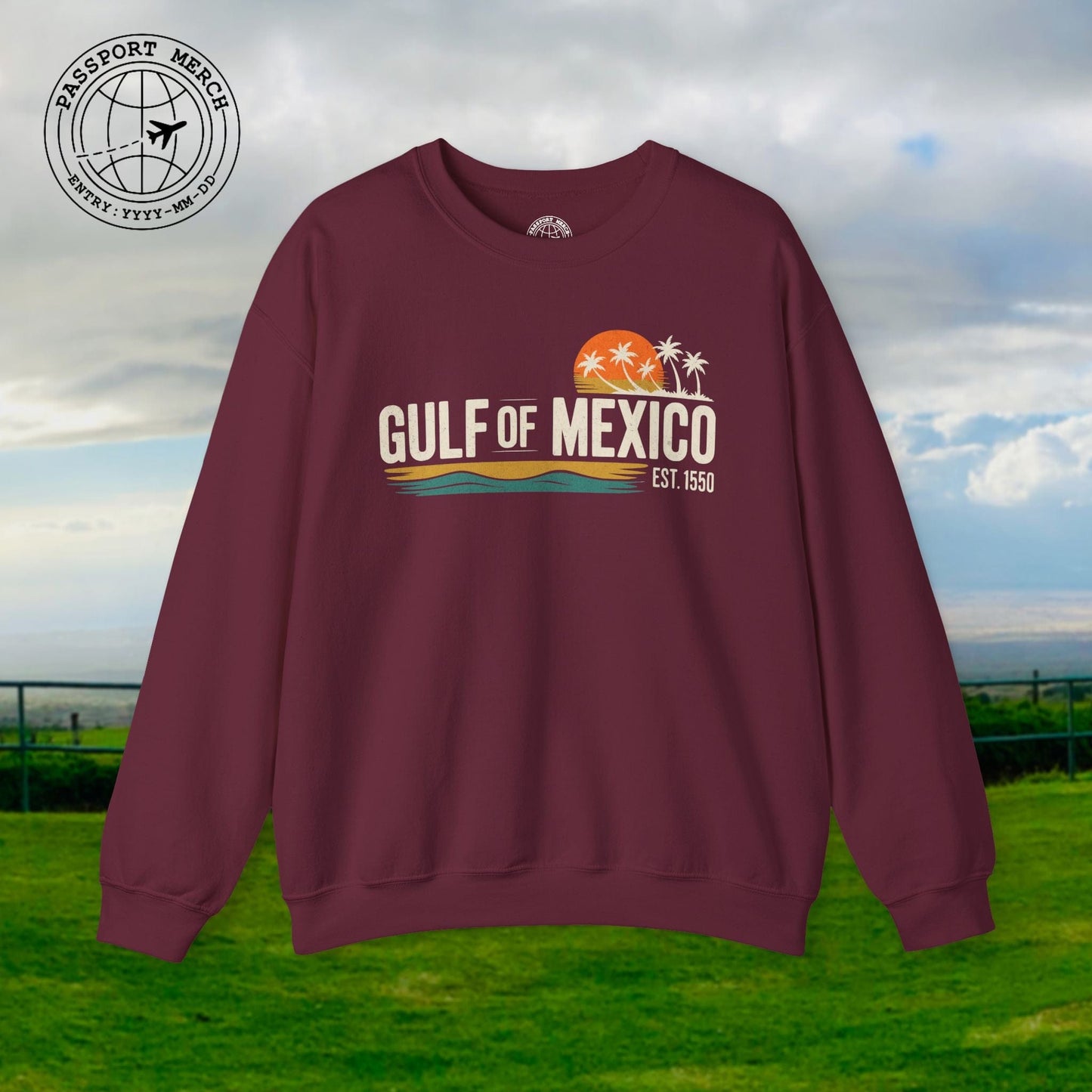 Vintage Retro Gulf of Mexico Crewneck