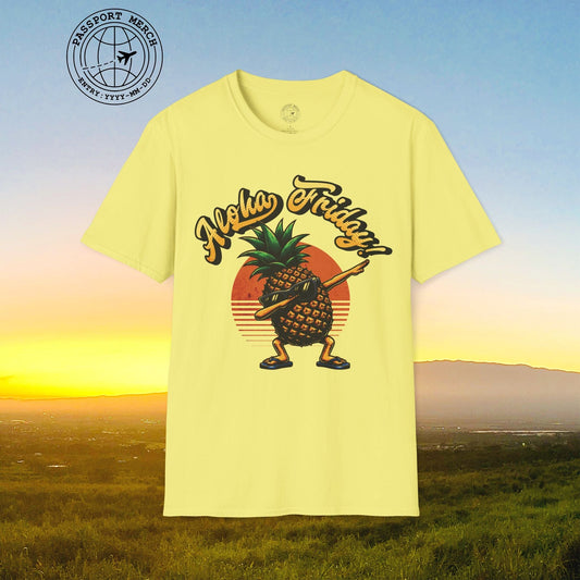Aloha Friday Dabbing Pineapple Hawaii T-Shirt