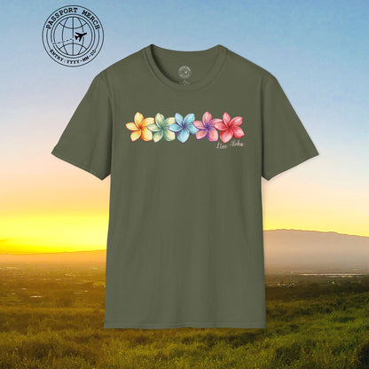 Five Vibrant Plumerias, Hawaii T-Shirt