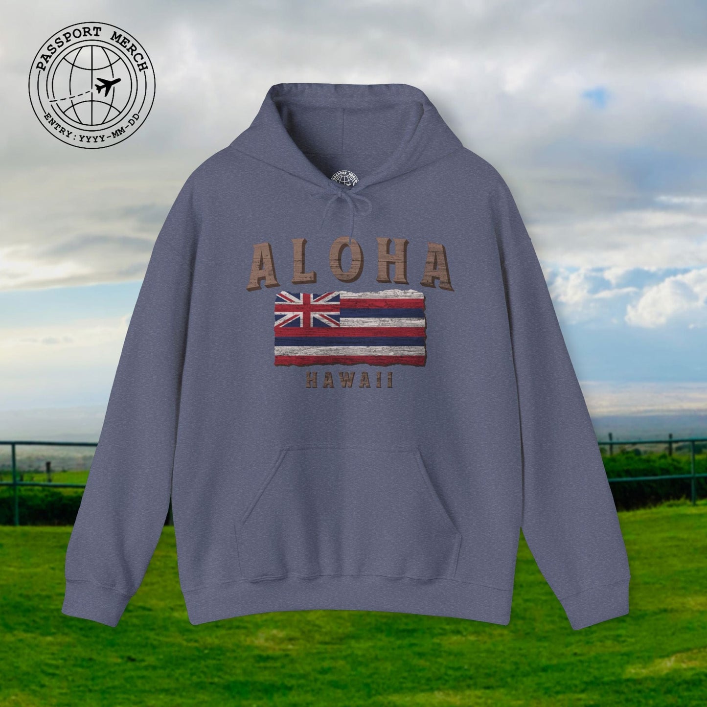 Koa Wood Aloha Hawaiian Flag Hoodie