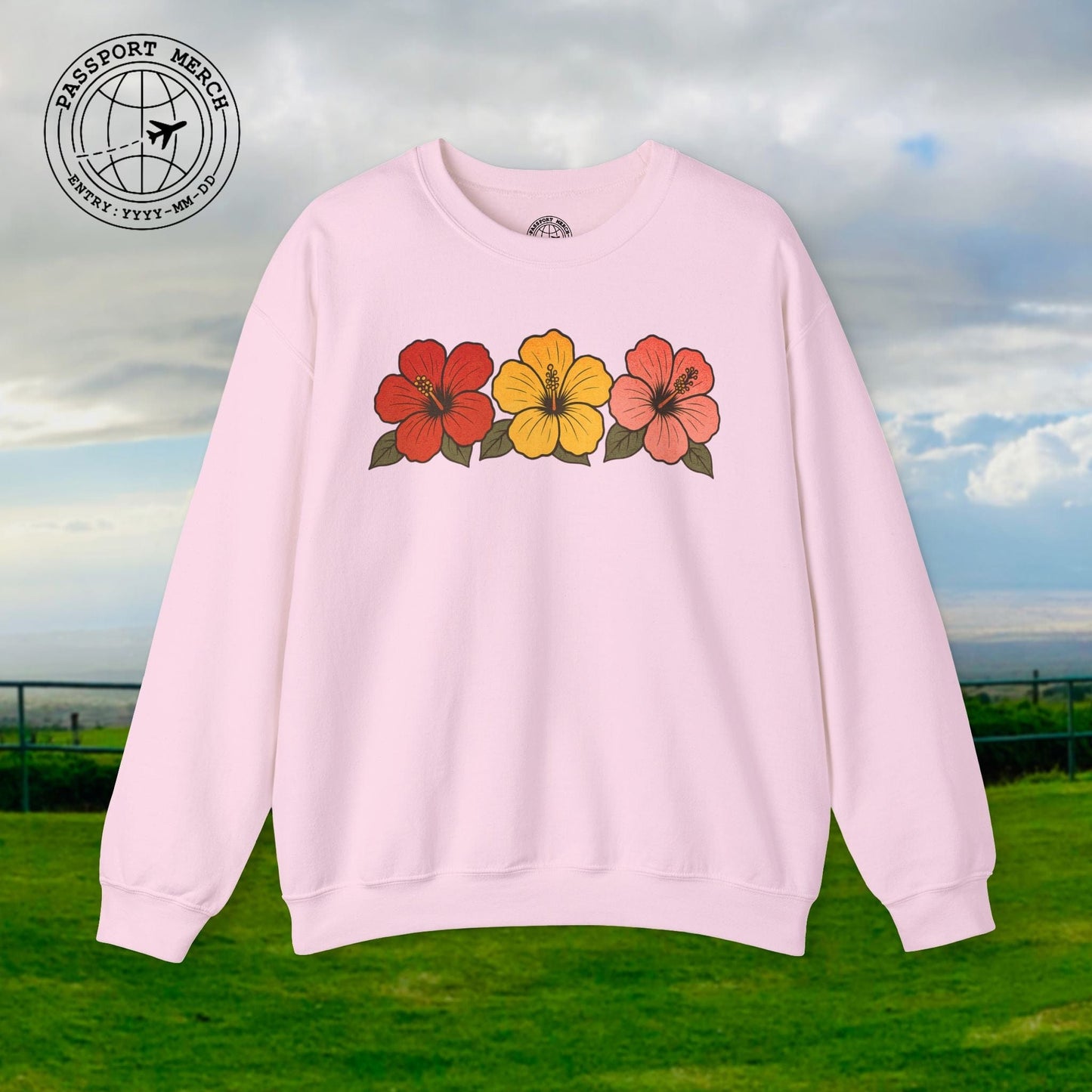 Three Vintage Hibiscus, Hawaii Crewneck