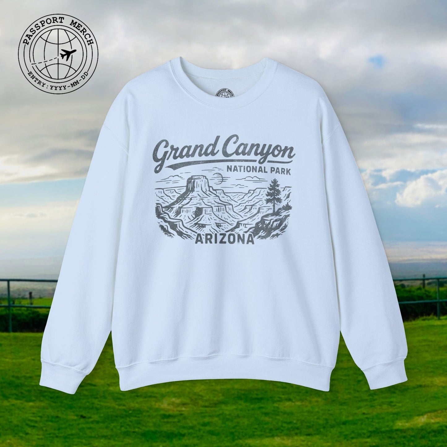 Grand Canyon National Park Vintage Monochrome, Arizona Crewneck