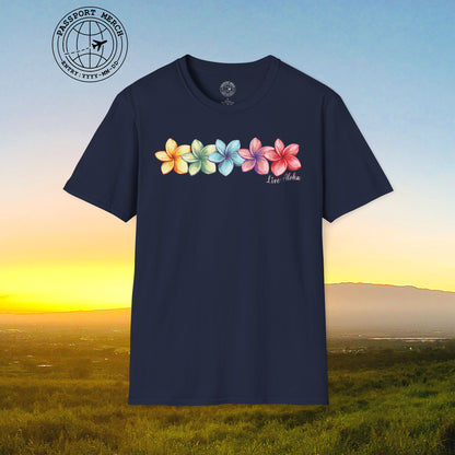 Five Vibrant Plumerias, Hawaii T-Shirt