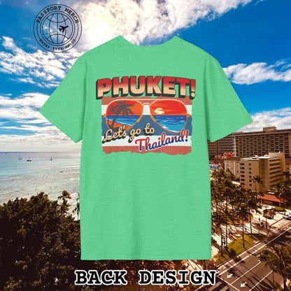 Phuket! Let's go to Thailand! Back Print T-Shirt