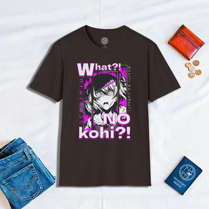 The "What?! No kohi?!" Anime Terror Face Japan T-Shirt