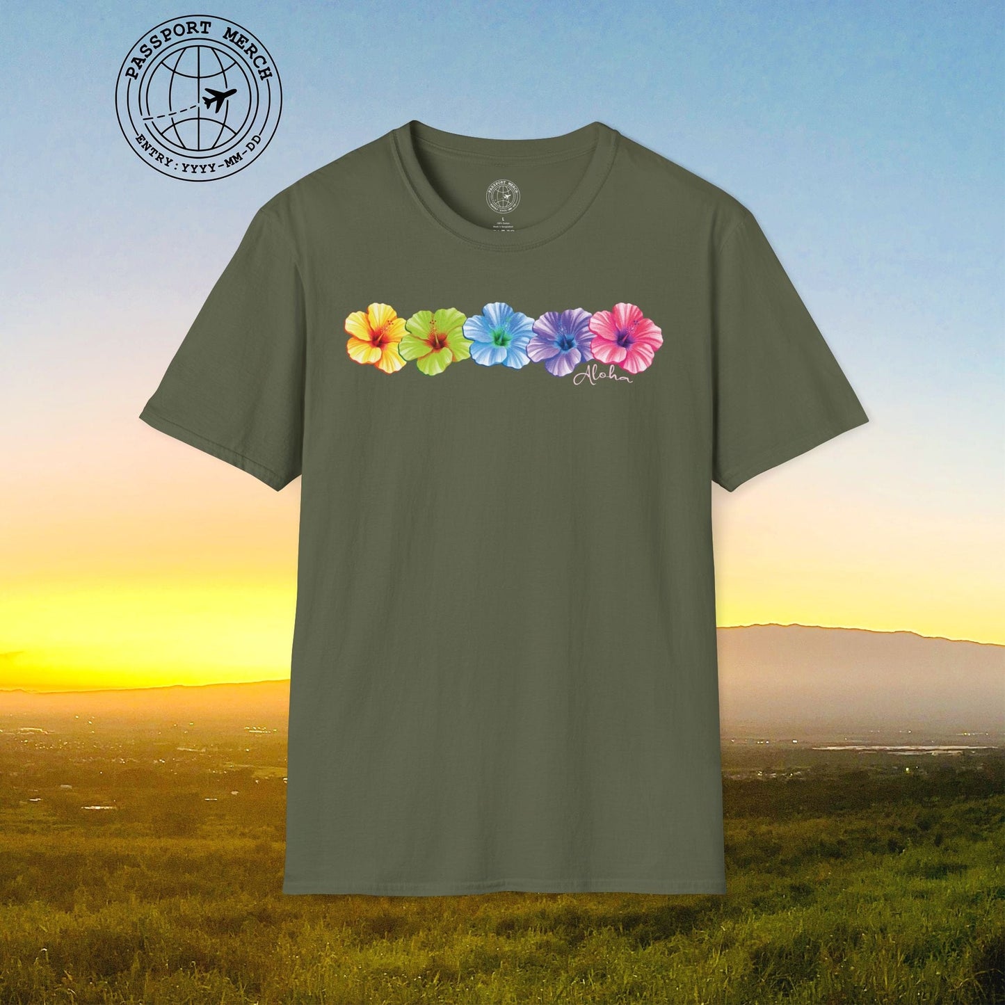 Five Vibrant Hibiscus, Hawaii T-Shirt