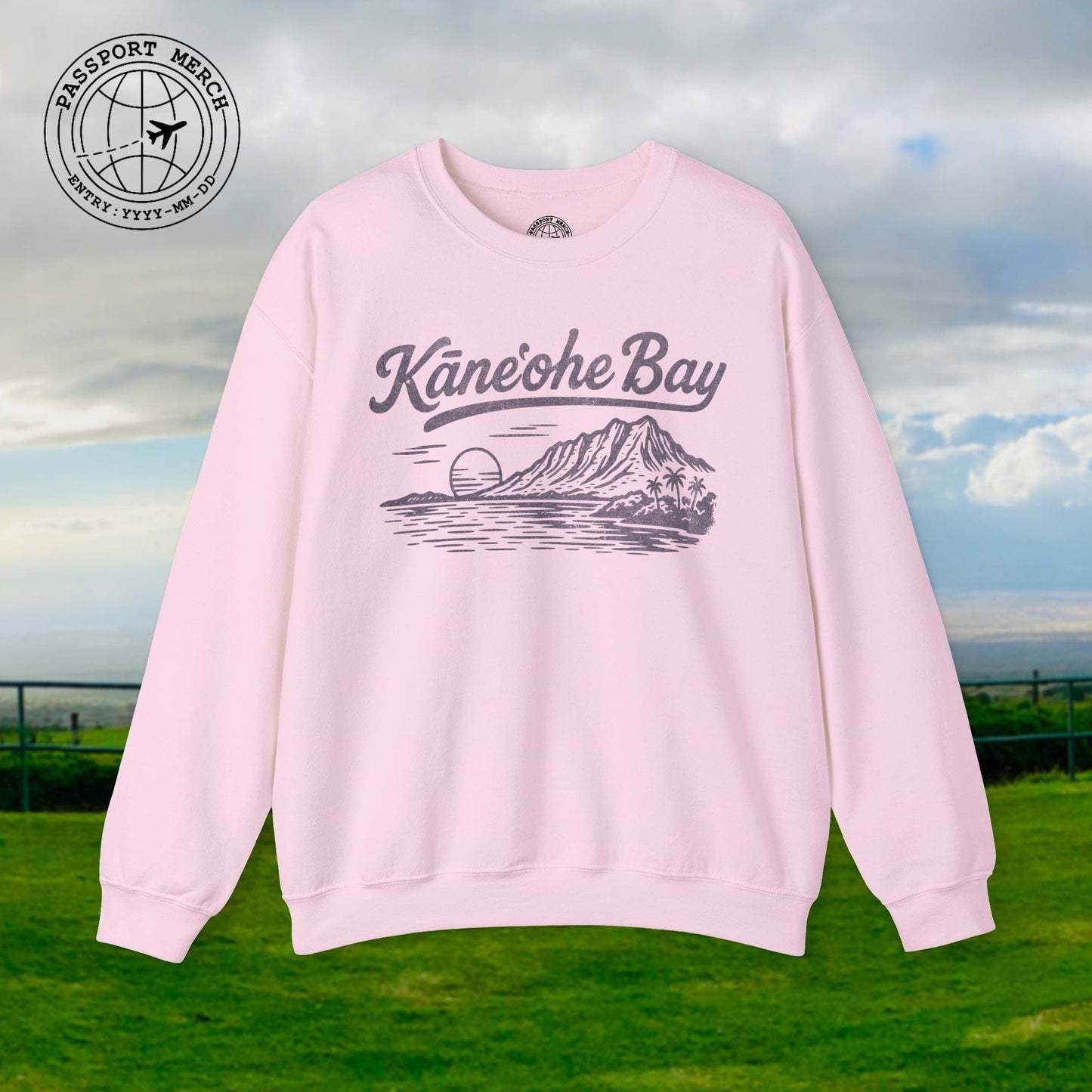 Kaneohe Bay Vintage Monochrome, Hawaii Crewneck