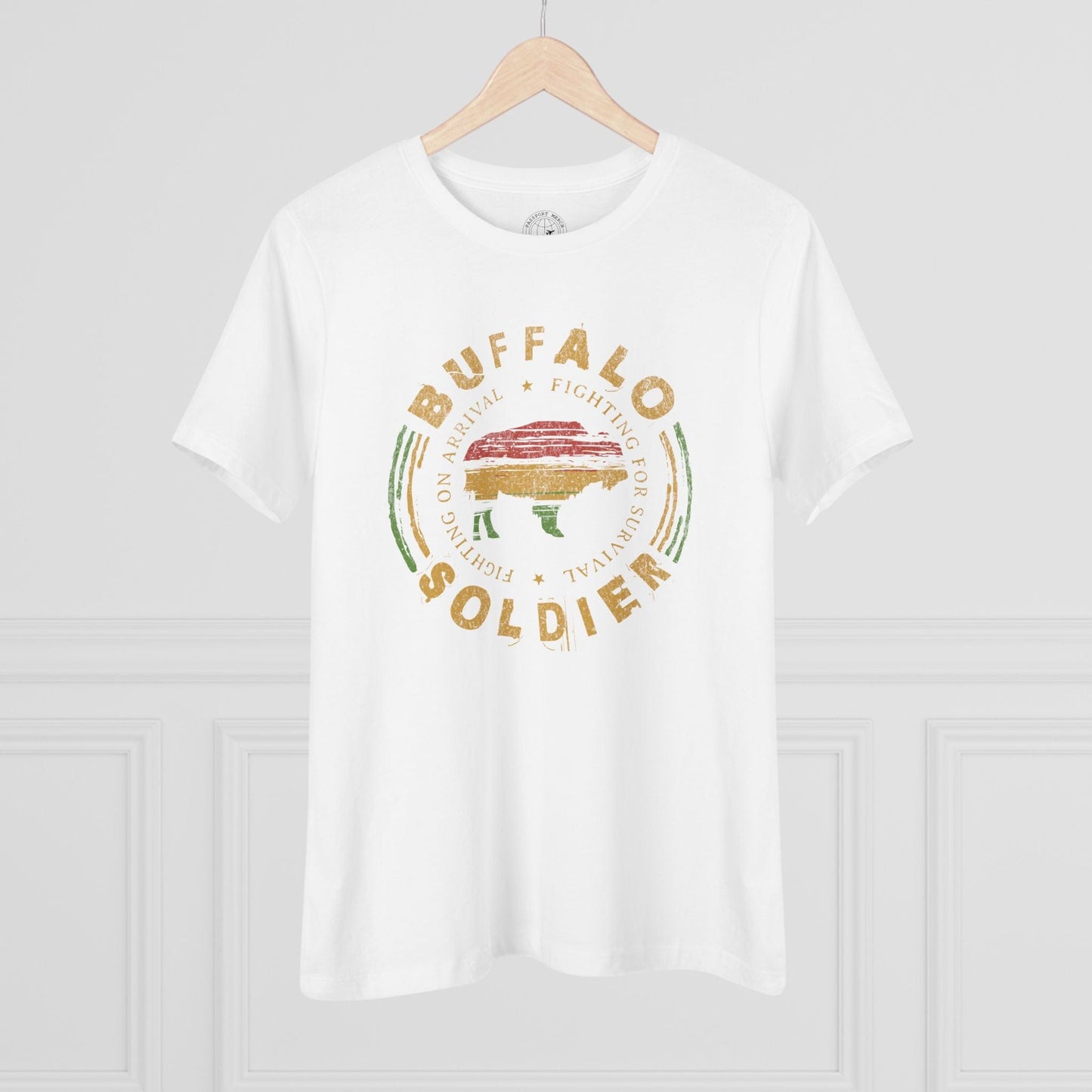 Vintage Buffalo Soldier, Jamaica, Womens Fit T-Shirt