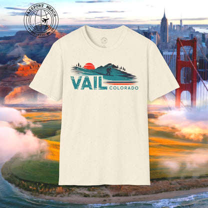 Vail Colorado - Vibrant Ski Retro T-Shirt
