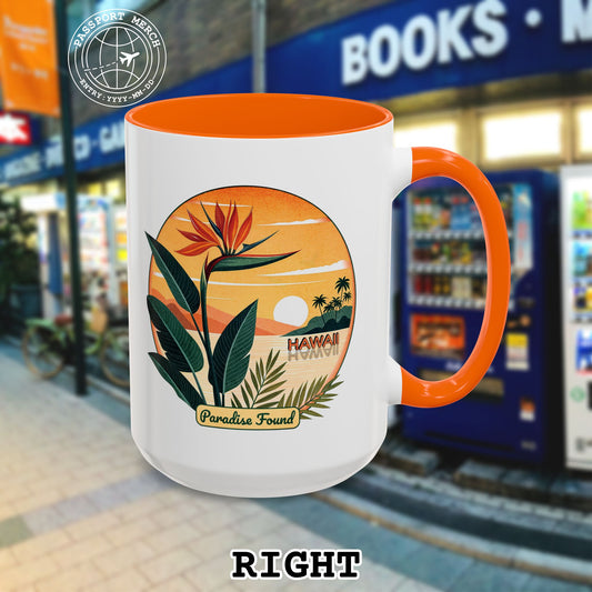 Retro (Bird of) Paradise Found, Hawaii 15oz Mug