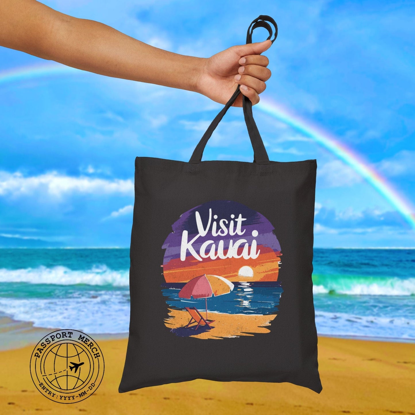 Retro Visit Kauai Hawaii Tote Bag