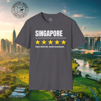 Damn Shiok Lah Five-Star Review, Singapore T-Shirt