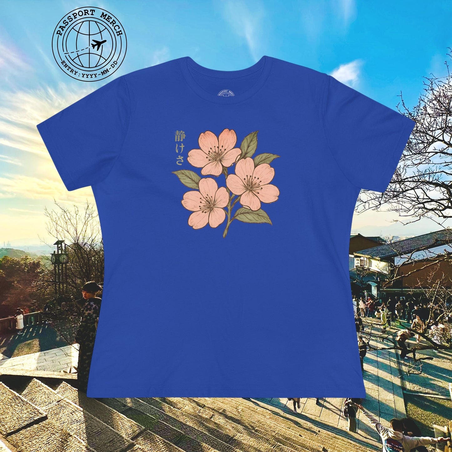 Vintage Cherry Blossom Shizukesa (Serenity), Japan, Womens Fit T-Shirt
