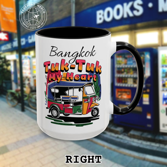 Bangkok Tuk-Tuk My Heart Thailand 15oz Mug