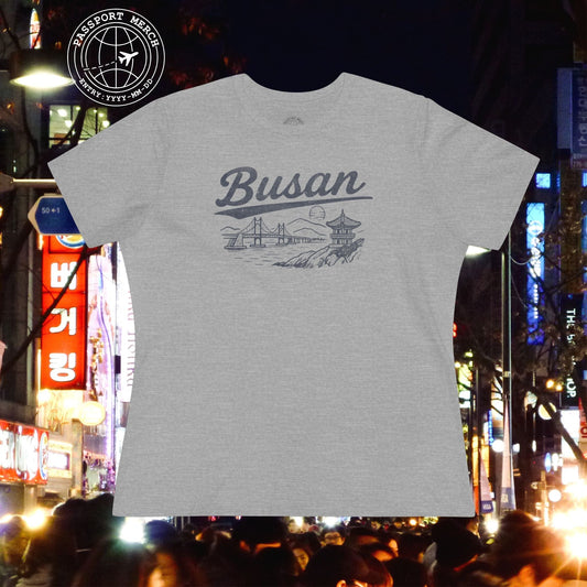 Monochrome Dreams of Busan Korea, Womens Fit T-Shirt