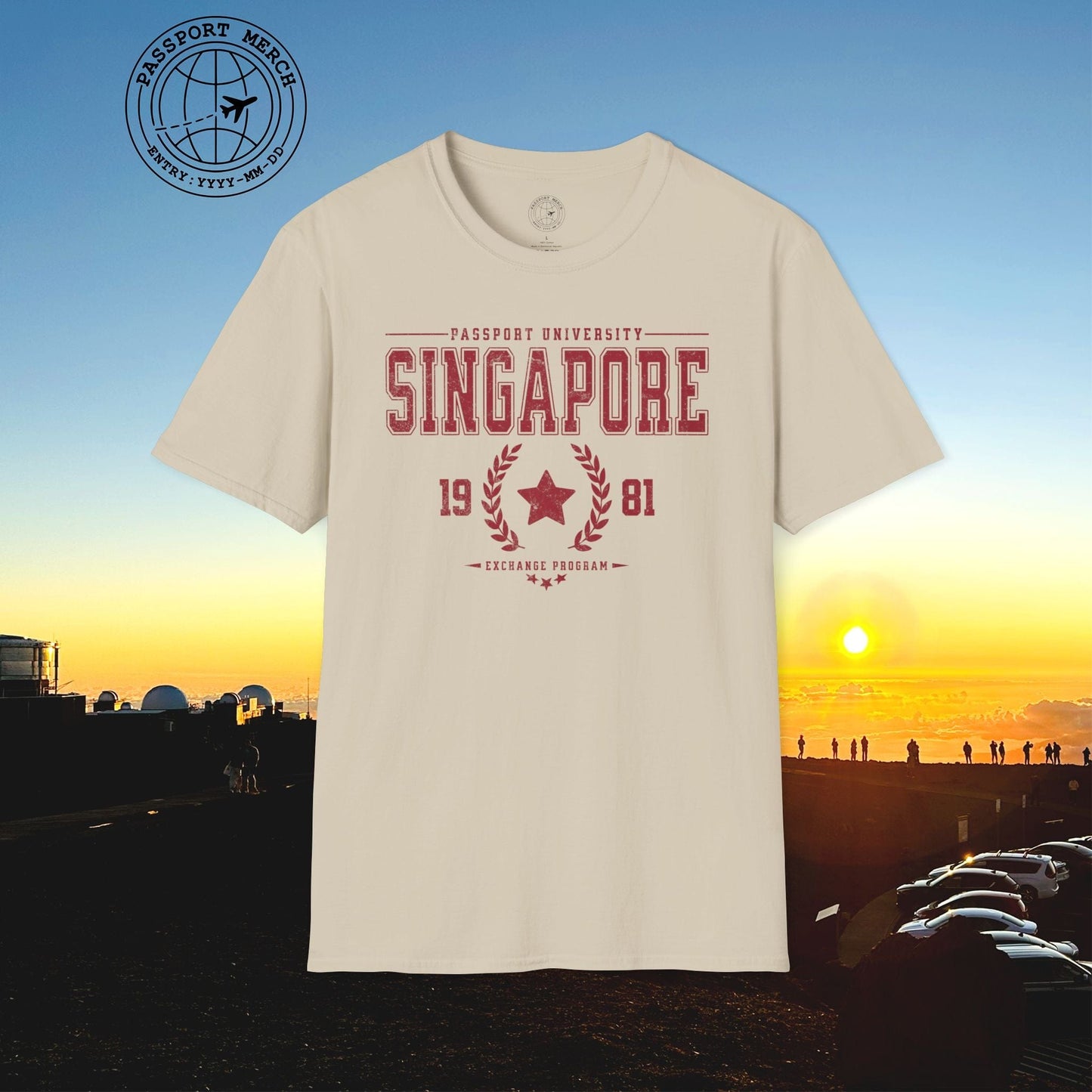 Vintage Passport University, Singapore T-Shirt