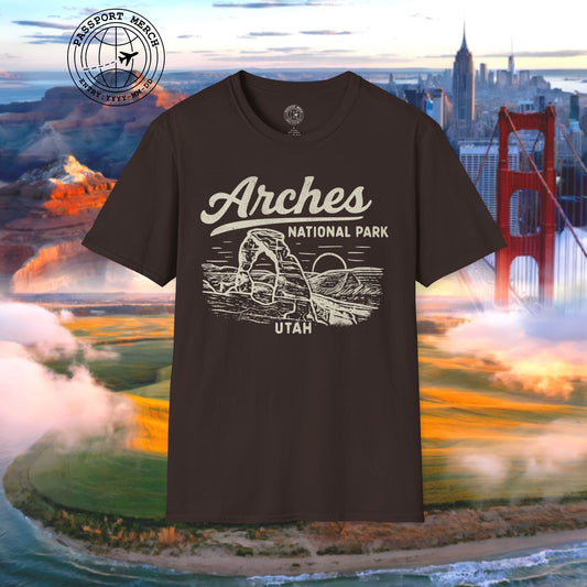 Arches National Park Vintage Monochrome, Utah T-Shirt