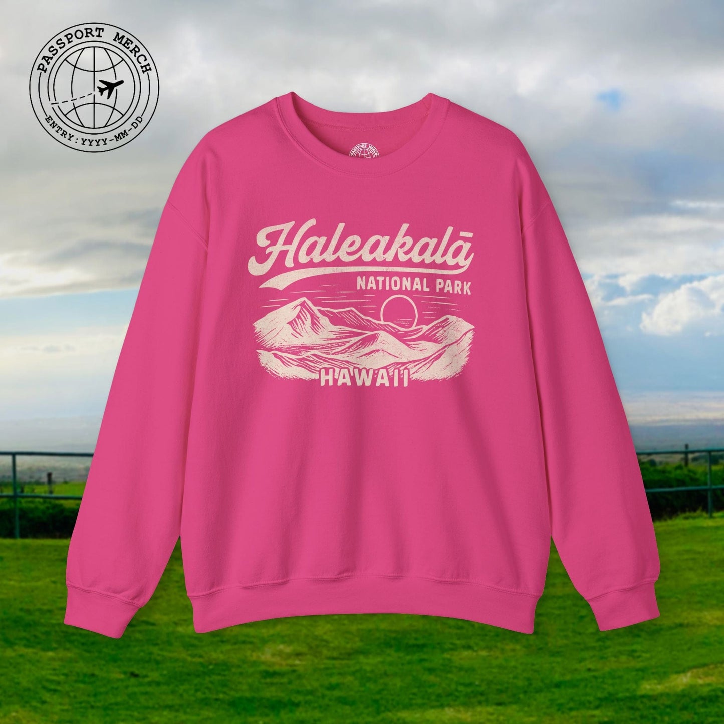Haleakala National Park Vintage Monochrome, Hawaii Crewneck