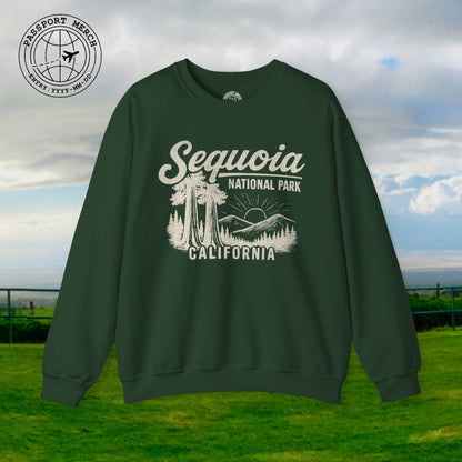 Sequoia National Park Vintage Monochrome, California Crewneck