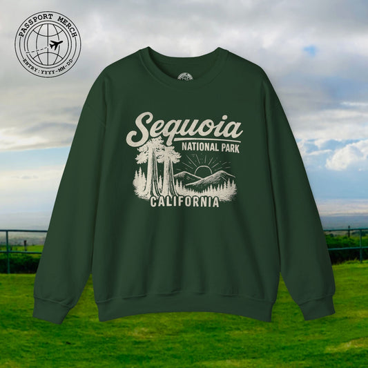 Sequoia National Park Vintage Monochrome, California Crewneck