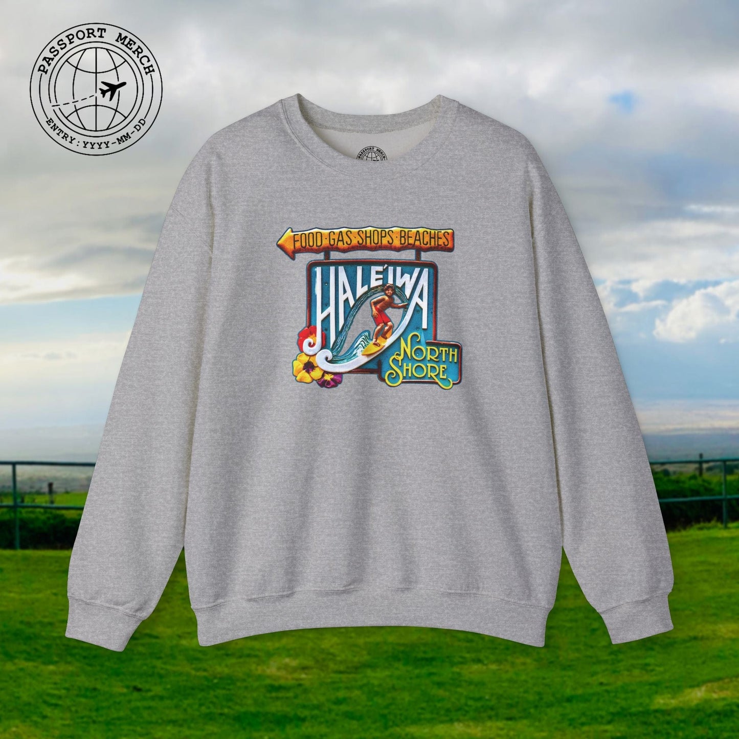 Signs of Wanderlust, Hale'iwa (North) Oahu, Hawaii Crewneck