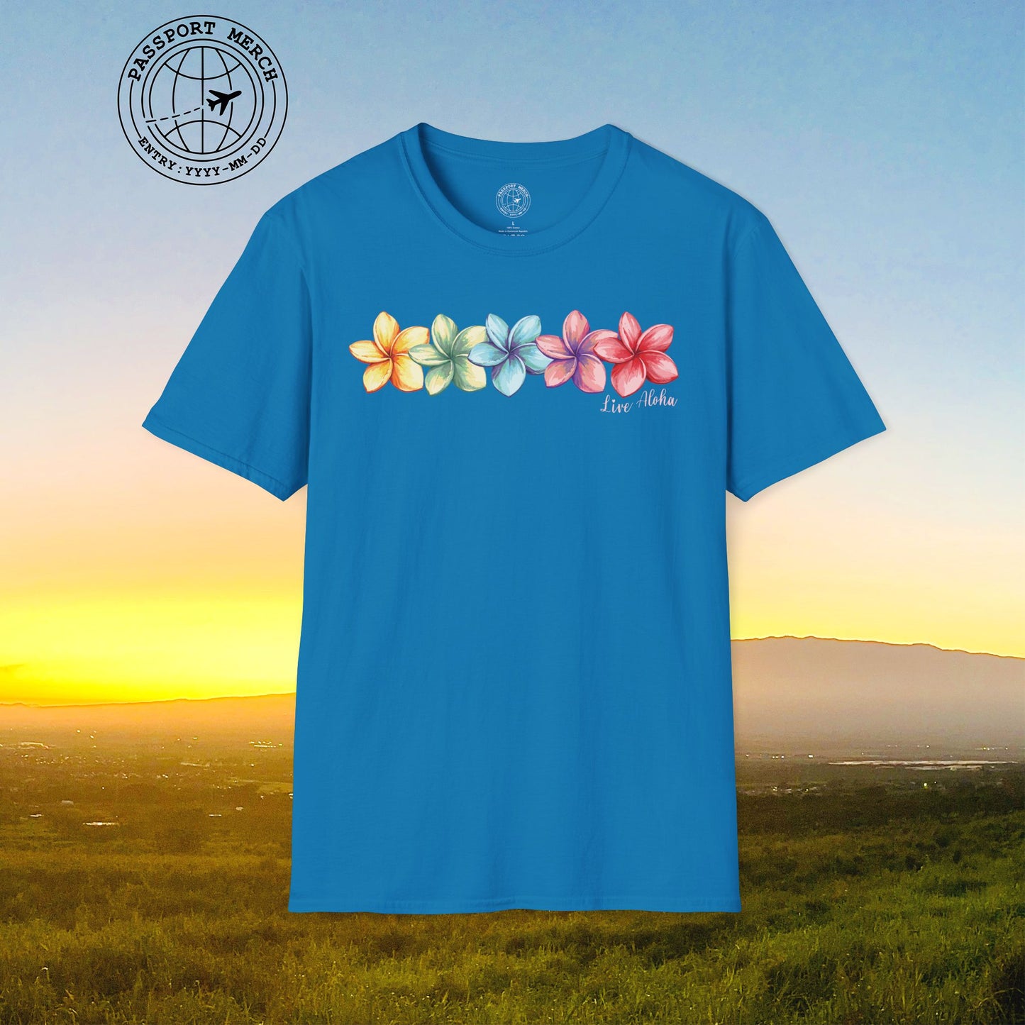 Five Vibrant Plumerias, Hawaii T-Shirt